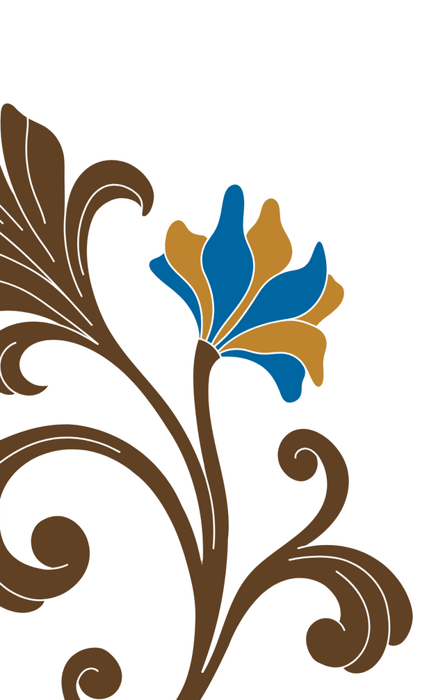 Decorative flower left